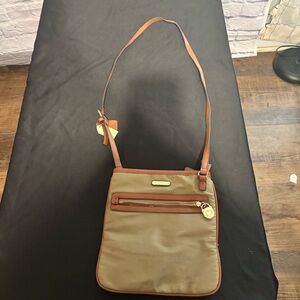 Michael Kors Brown and Tan Crossbody Bag- with flaws